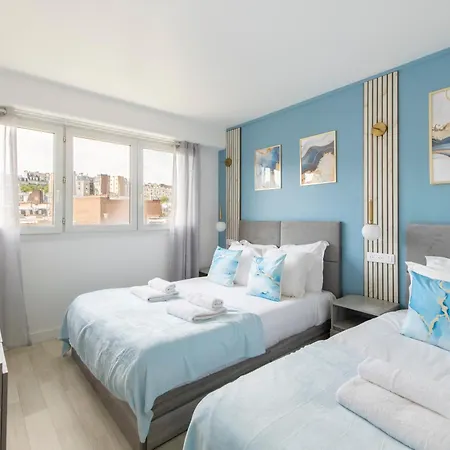 Spacious Montmartre - Sacre-coeur View & Balcony Apartament Paryż