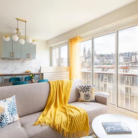 Spacious Montmartre - Sacre-coeur View & Balcony Paryż