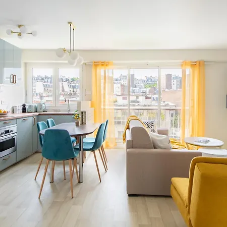 公寓 Spacious Montmartre - Sacre-coeur View & Balcony 巴黎